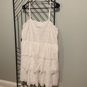 White tiered dress